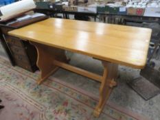 An oak refectory style table L 152 cm