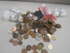 A collection of British and world coins