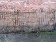 Three very heavy wrought iron gates A/F
