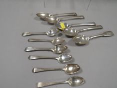 A selection of mostly Georgian hallmarked silver flatware approx. weight 280g