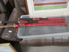 Three display Samurai swords