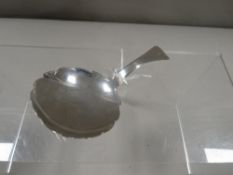 A hallmarked Georgian silver caddy spoon