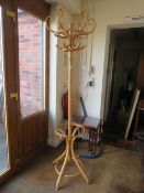 A modern bentwood hat/coat stand