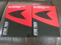 Two new Star Trek USS Enterprise NCC-1701-D dedication plaques