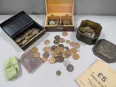 A bag of assorted old coinage