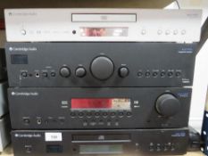 Four Cambridge audio Azzur stacking audio visual separates, to include an integrated amplifier 640A,