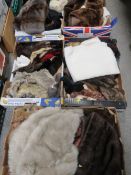 Five boxes of assorted fur collars / pieces / stoles etc.