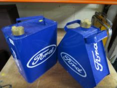 Two reproduction decorative Ford petrol cans