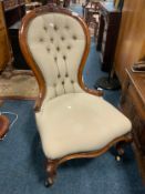 A 19th mahogany framed ladies chair