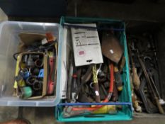 Five trays of tools etc.