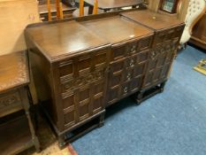 A vintage oak sideboard W 137 cm