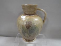 Martin Brothers style grotesque bird jug with signature