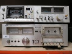 A JVC stereo cassette deck KD-A2 together with Aiwa M600 example both A/F