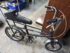 A vintage chopper style bicycle