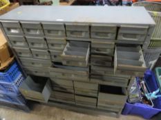 A steel workshop drawer organizer W 92 H 106 D 30 cm