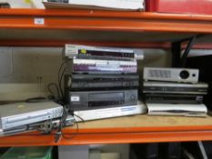 A selection of DVD players, digital boxes etc, not tested - House clearance
