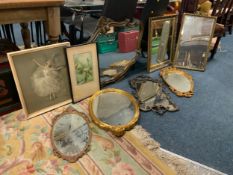 A quantity of assorted mirrors etc…. To include a ballerina print