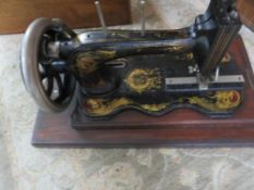 An antique sewing machine
