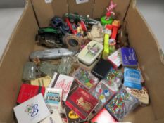 A collection of vintage toys and collectables to include Dinky, Disney, Pez etc, plus a selection of