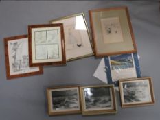 A collection of assorted prints to include Winnie the Pooh examples, together with Gwen Edmonds