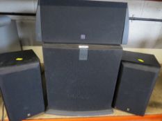 A KEF audio subwoofer amplifier system - (4 items)