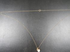 A vintage 9ct gold pearl necklace