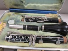 A cased clarinet A/F