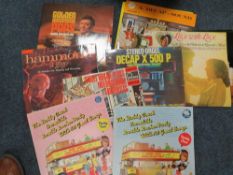 A case of LPs mainly organ and easy listening etc