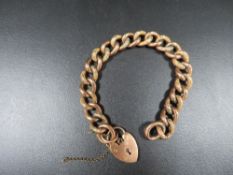 A 9ct textured rose gold bracelet approx. weight 22.3g