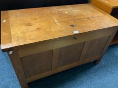 A solid oak blanket box W 100 cm
