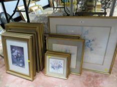 A large collection of assorted floral prints