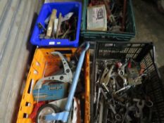 Four trays of tools and a Gordon socket set - trays not included