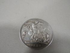 A Victorian crown dated 1892