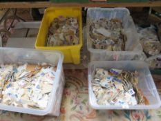 Large quantity of stamps (6 boxes) mainly kilo ware