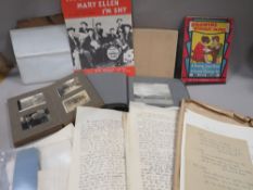 A box of ephemera, to include documents of local interest along with photograph albums