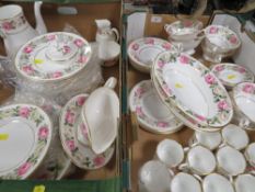 Three trays of Royal Worcester Royal Garden Elgar tea/dinner ware