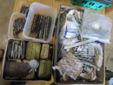 A selection of engineers bits to include taps and dies, drill bits and fixings