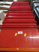 A selection of red storage boxes (24)
