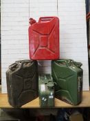 Four jerry cans