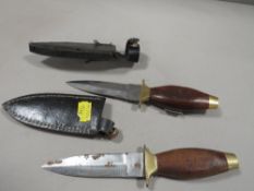 Two vintage sheath knives