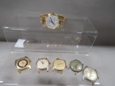 Six vintage gents mechanical wristwatches, to include MU-DU, Tissot and Herma