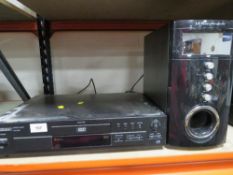 A Wharfedale AL-604 home cinema speaker ? together with a CD/DVD player (unchecked)