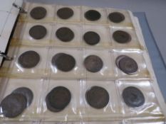An album of British pre decimal coins, farthing - crown, including pennies 1950, 1951, and 1953,
