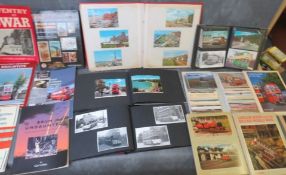 FIVE ALBUMS OF POSTCARDS / PHOTOGRAPHS, of trolley buses, trams and buses etc., together with a
