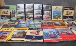 TWO ALBUMS OF RAILWAY AND TROLLEY BUS PHOTOGRAPHS, together with a box of railway and trolley bus
