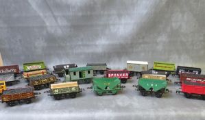 A COLLECTION OF TWENTY PIECES OF O GAUGE ROLLING STOCK, to include twelve vintage metal pieces and