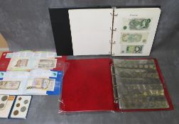 ONE LARGE AND TWO SMALL FOLDERS OF BANKNOTES, the smaller ones being Sunday Times currency