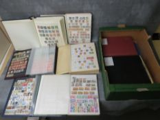 TEN STAMP ALBUMS / STOCK BOOKS,containing mainly Swiss and Commonwealth stamps