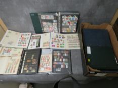 THIRTEEN STAMP ALBUMS / STOCK BOOKS / FIRST DAY COVER ALBUMS, containing mainy Indian, Russian,