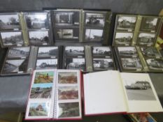 EIGHT ALBUMS OF PHOTOGRAPHS / POSTCARDS, of trolley buses and trains, to include vintage examples